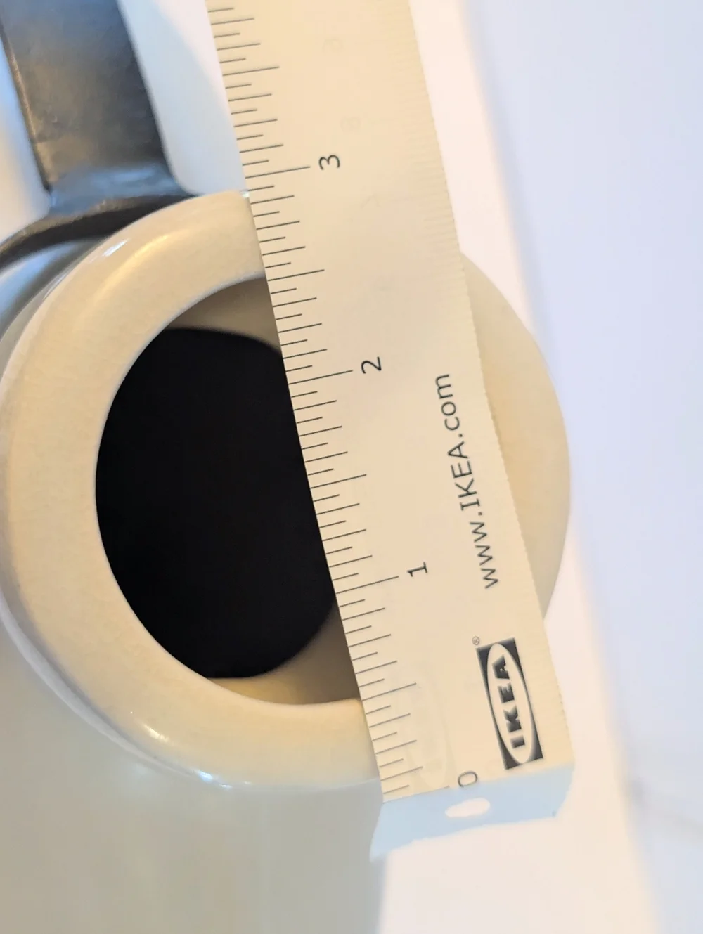 Vintage Minimalist Round Ceramic Flask Vase in Cream‎ Mid-century Modern Iron